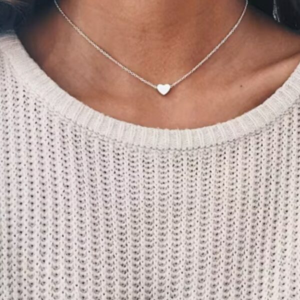 Stainless Steel Heart Collarbone Necklace